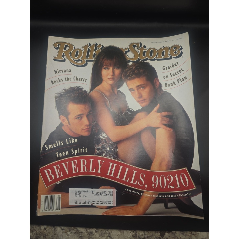 Rolling Stone Magazine February 1992 Beverly Hills 90210 Luke Perry Cover